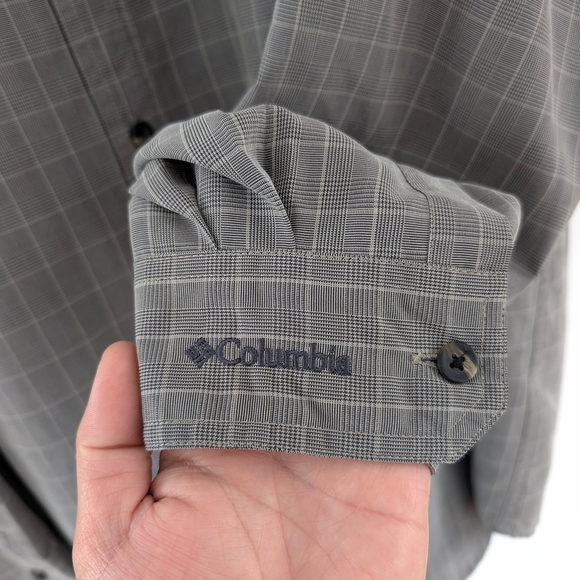 Columbia XCO Men's Gray Checkered Long Sleeve Shirt Size XXL - Picture 5 of 10
